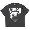 Męskie T-shirt Zakres 100% Cotton Eye Graphic Korean Summer Y2K Tops Tees Streetwear HARAJUKU Krótkie rękawie Ubranie estetyczne 240321