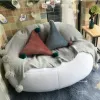 Racks 2021 New Bean Bag Sofa Bed Pouf No Filling Stuffed Giant Beag Ottoman Relax Lounge Chair Tatami Futon Floor Seat Furniture