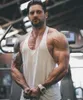 marca Bodybuilding Stringer Tank Top Men Musculati Colete Sólido Ginásios Roupas Fitn Men Undershirt Tanque Em Branco Camisa Sleevel 77EV #