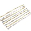 Chaîne 1pc 4 mm Nouveau 304 Bracelet de câble de chaîne en acier inoxydable Bracelet de chaîne pour hommes Bracelet ovale en argent doré Gift 19 cm de long 240325