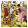 Tillbehör 75x135cm Wild West Cowboy Bounty Hunter Banner Garland Födelsedagsbröllop Party Bean Bag Toss Flag Home Gardon Decoration Leverantör