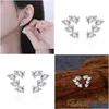 Stud Earrings Zhenchengda Water Drop Diamond Womens S925 Pure Sier Ear Jewelry European And American Foreign Trade Delivery Otcqv