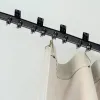 Accessories Black Plastic Steel Rail Pointed Hook Set Curtain Curved Rail Flexible Guide Rail Including Accessories Home Decoration Rail