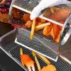 Fartuchy Akcesoria grilla ze stali nierdzewnej BBQ Assesories Air Fryer Rotisserie Basket Zestaw grilla