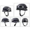 Мотоциклетные шлемы Ретро полушлем Открытый езда Защитный со стеклом Capacete для локомотива Мотоцикл Dot11751470 Прямая доставка Ot7U3