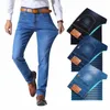 Brother Wang Klassieke Stijl Mannen Merk Jeans Busin Casual Stretch Slanke Denim Broek Lichtblauw Zwarte Broek Mannelijke 05jG #