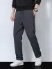 Pantalon de survêtement en polaire épais et chaud pour homme, jogging, grande taille, droit, Lg, coupe-vent et imperméable, thermique, j052 #, hiver