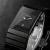 OUPAI carré hommes montre affaires étanche Quartz noir céramique poignet mâle Relogio Masculino hodinky erkek kol saati 210609255t