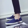 Casual Schoenen Mode Canvas Heren Loafers Cool Young Man Street Zwart Ademend Platte Slip-on Plus Maat 39-47