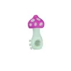 Mushroom Silicone Smoking Hand Pipes Portable Smoke Dab Device Dry Herb Tobacco Oil Burner Pipes Cigarette Accessories Luminous Glow in Dark Bongs