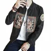 Style chinois broderie Drag Bomber veste hommes coupe-vent Casual Harajuku traditionnel luxe Streetwear pilote Baseball manteau D6mX #