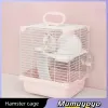 Cages Hamster Cage Rat animal de compagnie transporteur rongeur Cage Portable chaud hiver Mini Cage pour animaux de compagnie cobaye plate-forme nid Chinchilla accessoires