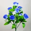 Decorative Flowers 10 Heads Stems Artificial Silk Fake Rose Bud Bunch Wedding Home Outdoor Office Party Garden Coffee Shop Multipurpose