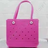 Bogg Bag Silicone Beach Grand fourre-tout de luxe Eva Sacs de plage en plastique Rose Bleu Bonbons Femmes Sac cosmétique Panier en PVC Sacs de rangement de voyage Jelly Summer Outdoor Handbag 797