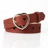 Belts Durable Women Belt Heart-shaped Buckle With Hollow Design Adjustable Faux Leather Waistband For Stylish