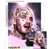 Stitch 5D Rapper Lil Peep Full Diamond Målning Musik Singer Star Art Poster Cross Stitch Kits Brodery Picture Mosaic Home Decor DIY