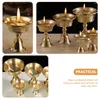 Candlers en laiton Ghee Lampe Cup Copper Bouddha Pray Craft Decor Gold Decor Toalight Hall