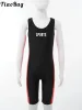 Costumes pour enfants garçons, sans manches, Design Patchwork, combinaison de Sport imprimée, gymnastique, Jogging, lutte, cyclisme, maillot de bain