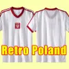 قمصان كرة القدم الرجعية بولندا قميص كرة القدم القصيرة القصيرة 1982 82 البالغين S-2XL