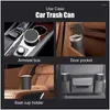 Other Interior Accessories Car Mini Trash Can Cup Holder Bin Leak-Proof Odor Blocking Waterproof Accessory Waste For Suv Sedan Truckdr Otedo