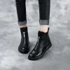 Buty Kobiety z przodu krótkie buty jesień brytyjski styl miękki dolny okrągłe buty nieśpielowe buty wygodne swobodne mieszkania botas feminas