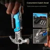 Hammer Multifunctional hammer stainless steel folding nail hammer outdoor camping car broken window safety hammer hand tool