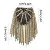 Pins Brooches Crystal Tassel Chain Shoder Board Classical Brooch Punk Flash Epaets Cool Rhinestone Armband Clothing Accessories Drop D Otznc