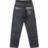 Heren jeans streetwear los plus size palazzo broek harem rechte broek mannelijke denim baggy hiphop brede been 30-46