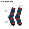 Chaussettes pour hommes automne hiver drôle unisexe bleu fraise dessin animé fruit respirant équipage