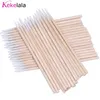 2000 stks/partij Mini Witte Wattenstaafjes Dubbele Zachte Knoppen Make-Up Applicators voor Wimperverlenging Tatoo Wenkbrauw Micro Blade Brush 240323