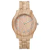 Luxury heren van hoge kwaliteit WORDEN Women Bamboo Fashion Digital Creative Anti Steel Band Womens Wood Sandalwood Quartz 1y5a