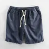 Herenshorts Herenshorts Zomer katoenen linnen strandshorts voor heren casual verkoop kleurrijke losse geborstelde herenshorts 6XL 5XL 4XL 24325