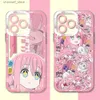 Étuis de téléphone portable Mignon Anime Bocchi le rock Étui de téléphone pour iPhone 15 14 13 12 Mini 11 Pro Max X XR XS 6 7 8 SE2020 Plus Silicone souple TransparentY240325