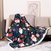 Blankets Fluffy Christmas Blanket Soft Cozy Santa Claus Elk Pattern Sofa Throw For Couch Bed Decoration Adults