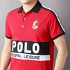 Polo con colletto risvoltato in puro cotone stile designer, nuovo stile estivo da uomo, design unico del ricamo che guida la tendenza della moda