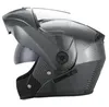 Motorcykelhjälmar 2021 Dual Visor Lens Flip Up Motocross Racing Casco Moto Modular Carbon Helm Helm Safe Motorbike34669582811108