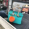 Générecteur en cuir BK Famille Handbag Lake Lake Green Litchi Grain Real sac pour femmes sac à main douce Sac à grande capacité Fashion Fashion Sac diagonale à un épaule