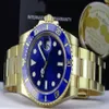 Factory Supplier Luxury 18k yellow Gold sapphire 40mm Mens Wrist Watch Blue Dial And CERAMIC Bezel 116618 Steel Automatic Movement256Z