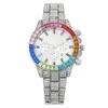 New Three Eyes Fashion Colorful Calendar with Full Diamond Women's Watch