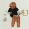 Clothing Sets Toddler Baby Boy Clothes Infant Long Sleeve Tops Plaid Hoodie Sweatshirt Sweatpants Little Fall Winter Outfits Set