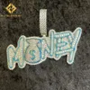 Letras personalizadas S Vvs Moissanite joias com diamante hip hop gelado pingente luminoso para homens