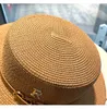 2024 Spring Summer New Women 's Sunshade 모자 여성 캐주얼 비치 밀짚 모자 여성 패션 플랫 탑 캡 여성 선 스크린 모자 Sunhat Sunhats