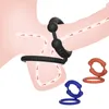 Двойные силиконовые кольца для пениса, удерживающие мошонку, задержка эякуляции, секс-игрушки для мужчин, игры для взрослых, товары