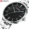 Mens Classic Quartz Analog Watch Curren Luxury Fashion Business Wristwatch Stalomless Sport zegarki