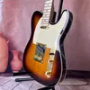 Gitara elektryczna brązowa glos gloska gloska klonu płomieniem top złoty sprzęt klasyczny klasyczny styl t