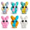 Fidget Toys Squeeze Silikon Antistress Bunny stres girl bąbele wielkanocne uwolnij dzieci na chłopiec prezent królika push dekompresja wentylacja adul mkwb