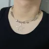 Naszyjniki wiszące kpop goth gotowy łańcuch Choker Naszyjnik dla kobiet w stylu japońsku 2000S w stylu Y2K Nana Girl