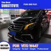 Bilstyling DRL DAYTIME Running Light Streamer Turn Signal Indicator för Benz Vito V260 LED-strålkastarenhet 15-19 Huvudlampa