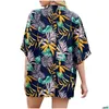 Womens Swimwear Chiffon Casual Loose Open Front Er Ups Tops Summer Women Printing Kimono Long Cardigan Blouse Shawl Beachwear Drop Del Ot4Ng