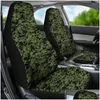 Bilsäte Covers ers Army Green Digital Camouflage Pack of 2 Front Protective ER Drop Delivery Automobiles Motorcyklar Interiör Accesso Otdfq